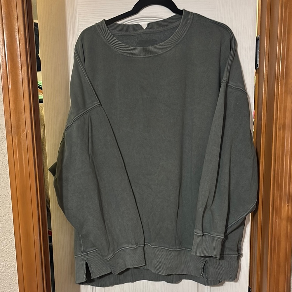 Vintage Green Oversized Sweatshirt